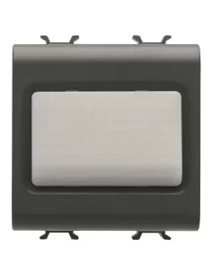 Gewiss gw12651 luz de paso 12v ac//dc // 230v ac 50//60 hz opal 2 módulos negro satinado chorusmart